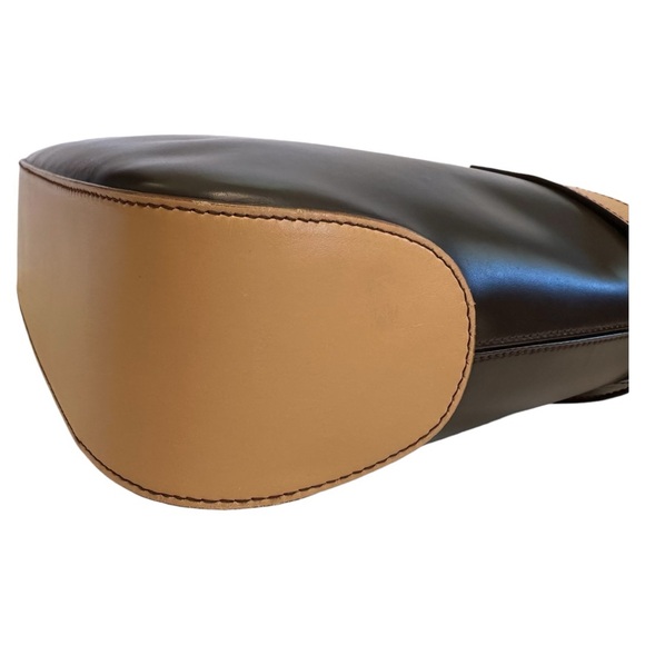 👜🔥 Salvatore Ferragamo Luxury Leather Hobo Purse Brown&Tan - Picture 6 of 15